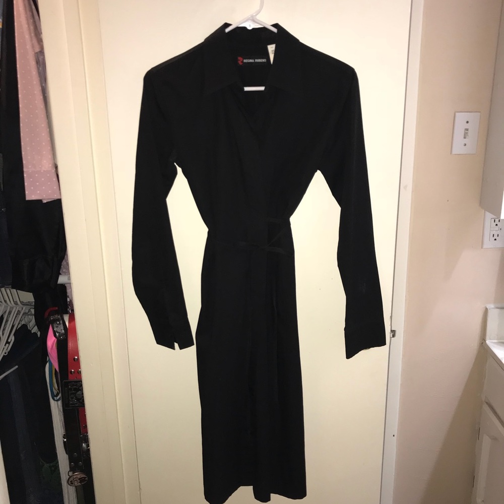 Regina Rubens small black wrap around dress.